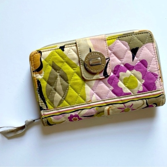 Vera Bradley Portobello Road Floral Lg Zip-Around Wallet Purple/Green NWT Wallet - Picture 11 of 11